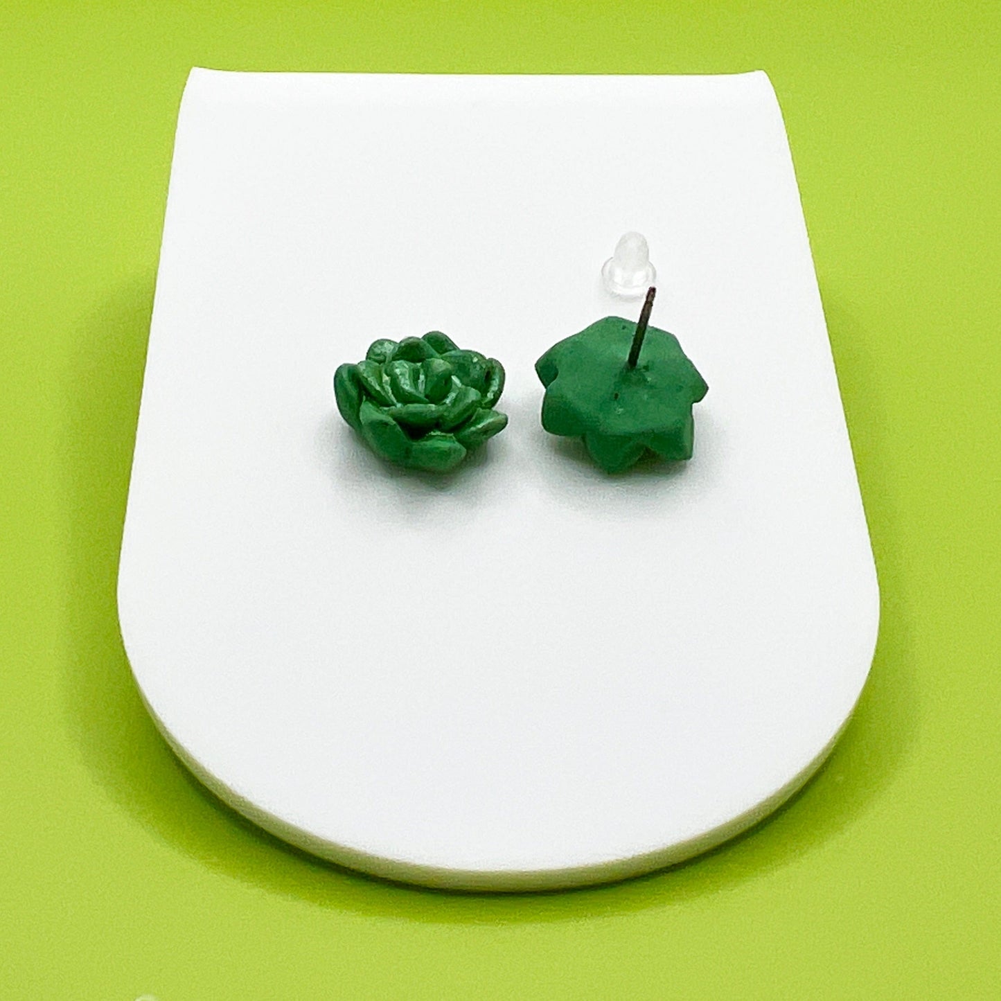 Earrings Succulent Stud Earrings - Titanium Posts