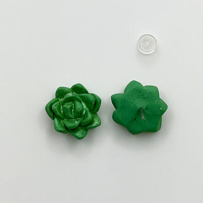 Earrings Succulent Stud Earrings - Titanium Posts