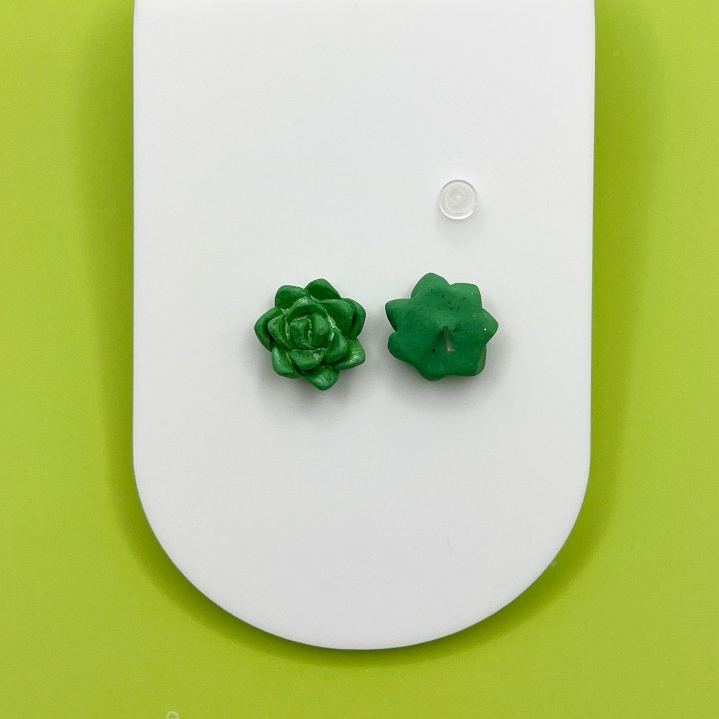 Earrings Succulent Stud Earrings - Titanium Posts