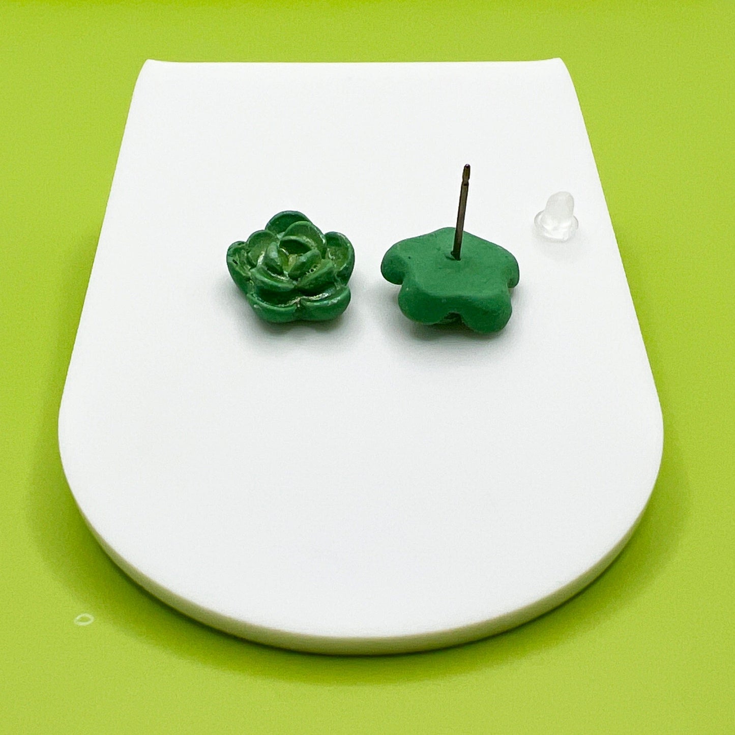 Earrings Succulent Stud Earrings - Titanium Posts