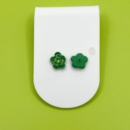 Earrings Succulent Stud Earrings - Titanium Posts