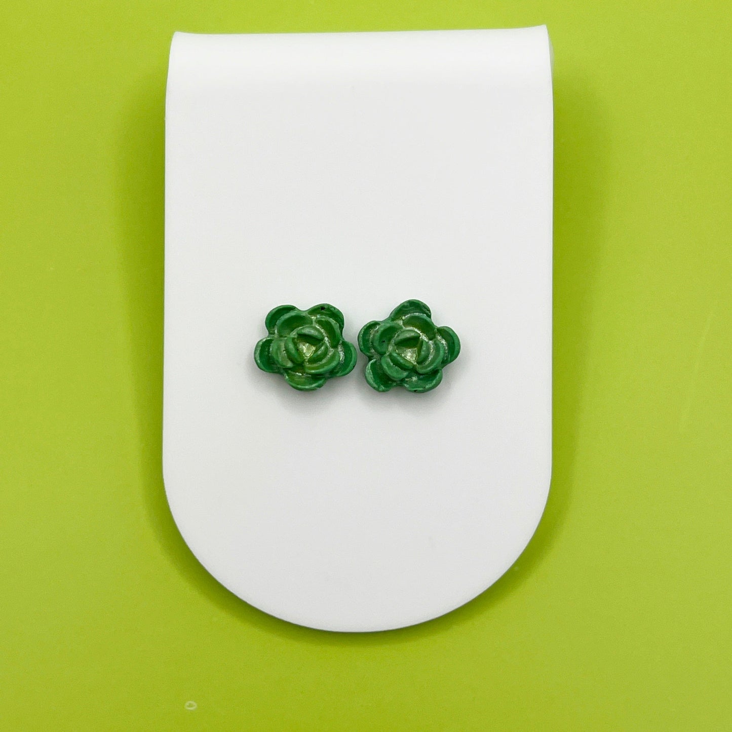 Earrings Succulent Stud Earrings - Titanium Posts