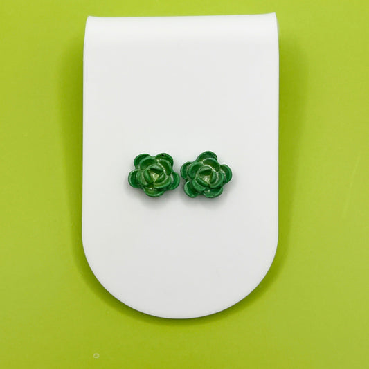 Earrings Succulent Stud Earrings - Titanium Posts