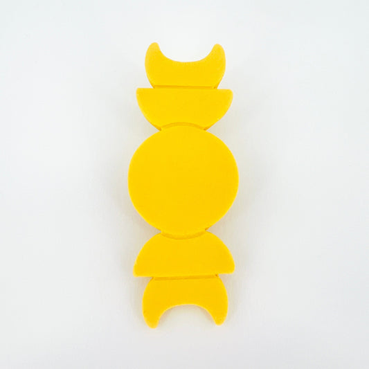 Hair Clip Yellow Moon Phases Hair Clips