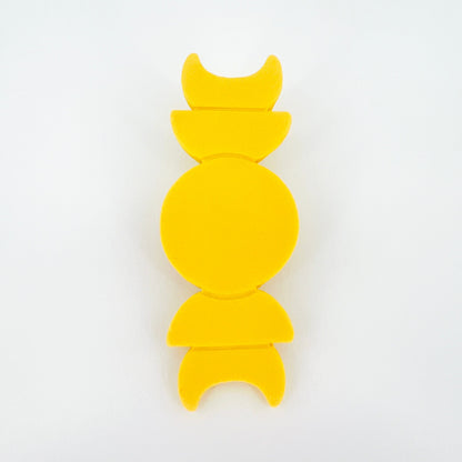 Hair Clip Yellow Moon Phases Hair Clips