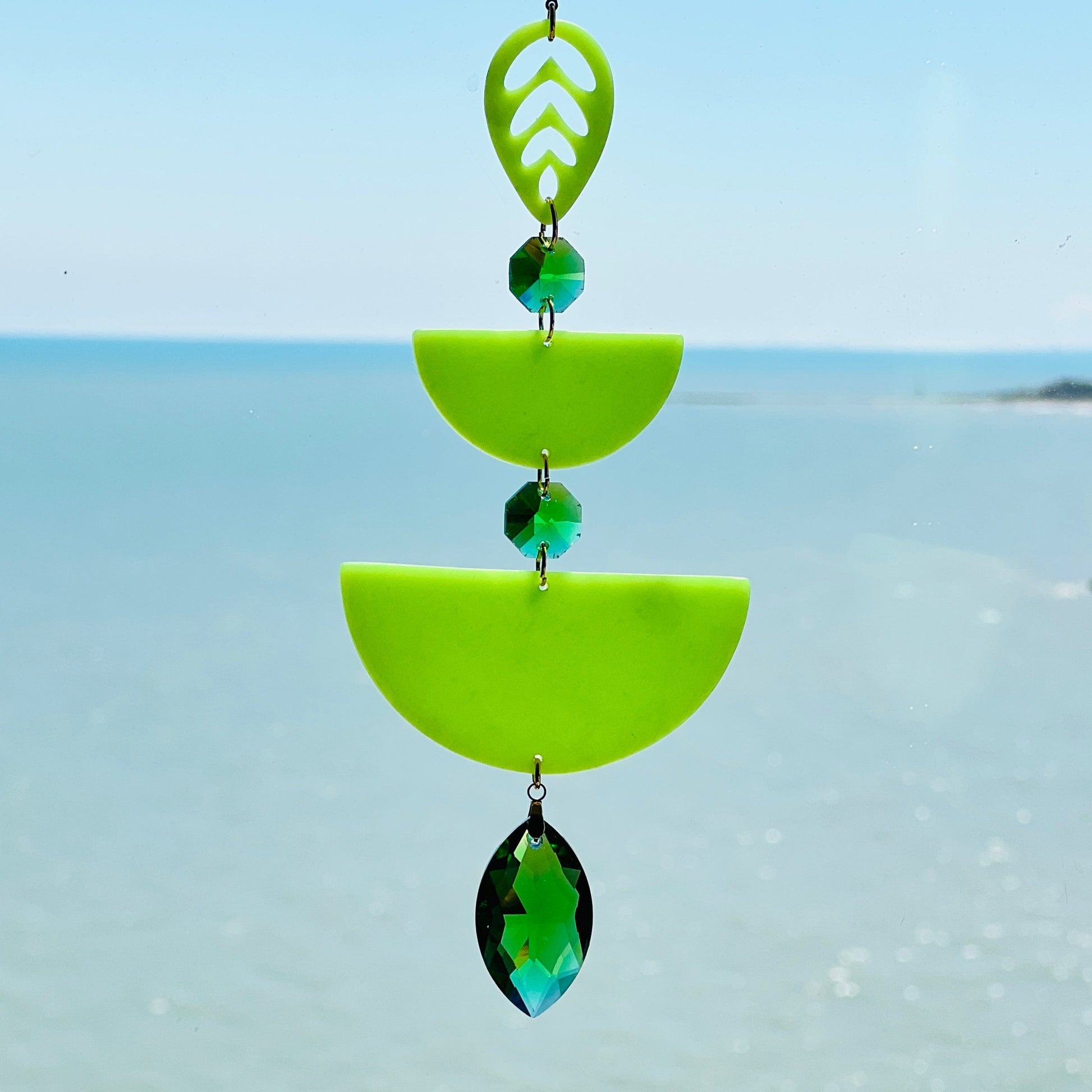 Leaf & Half Circles Suncatcher