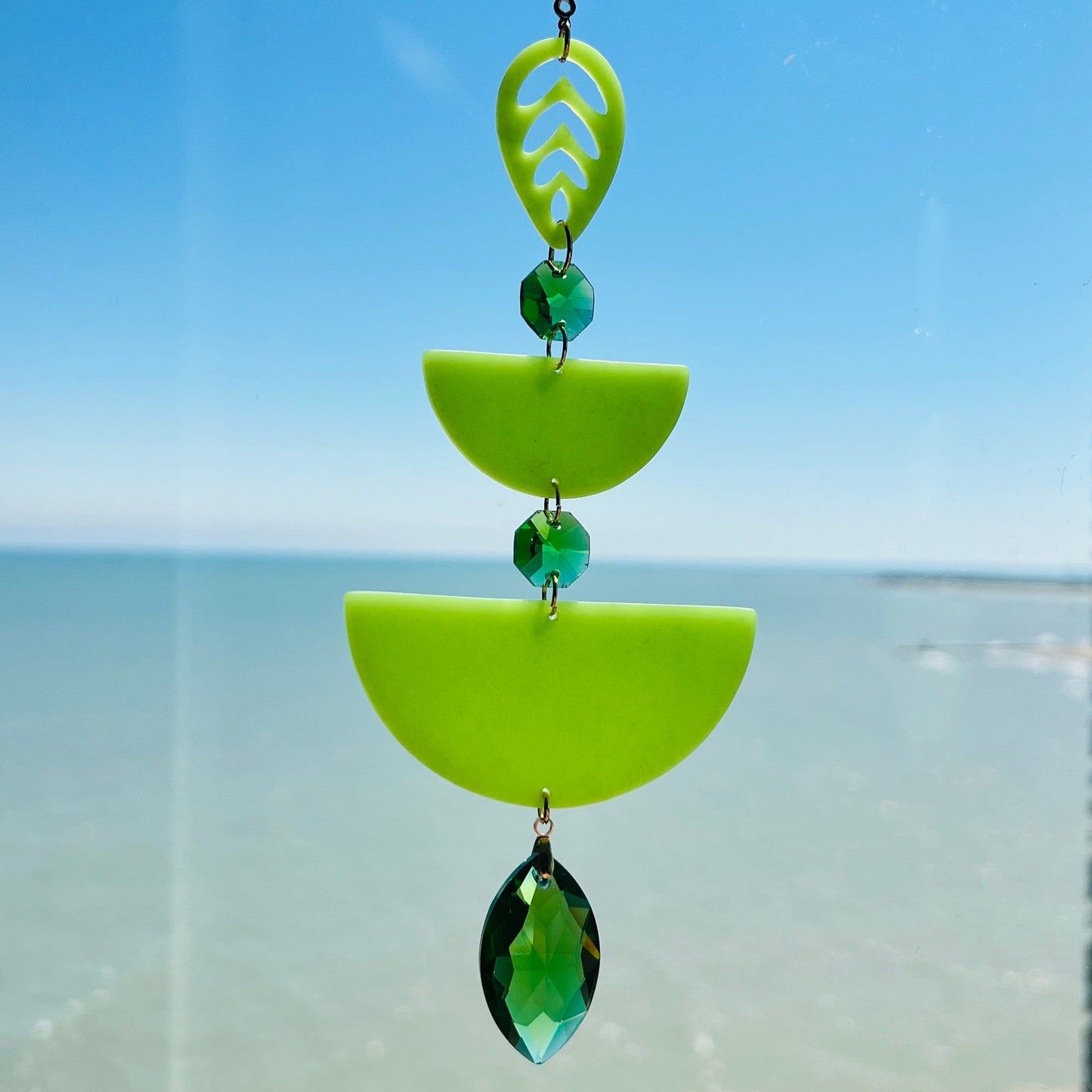 Leaf & Half Circles Suncatcher