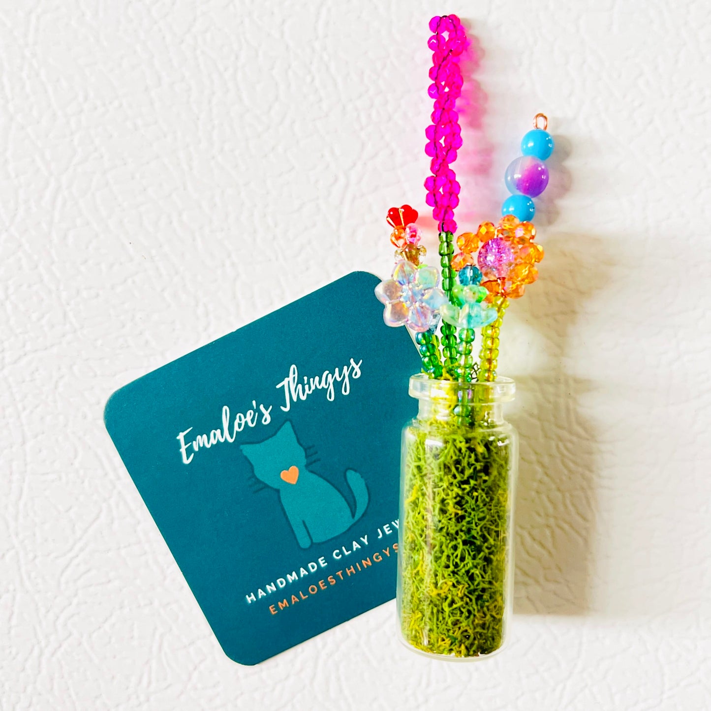 Magnets Mini Beaded Flower Bouquet MAGNET | Emaloe's Thingys