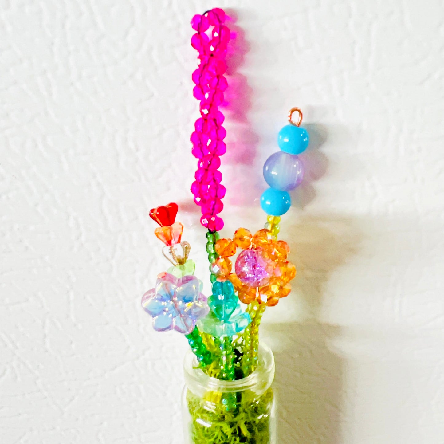 Magnets Rainbow Garden Mini Beaded Flower Bouquet MAGNET | Emaloe's Thingys