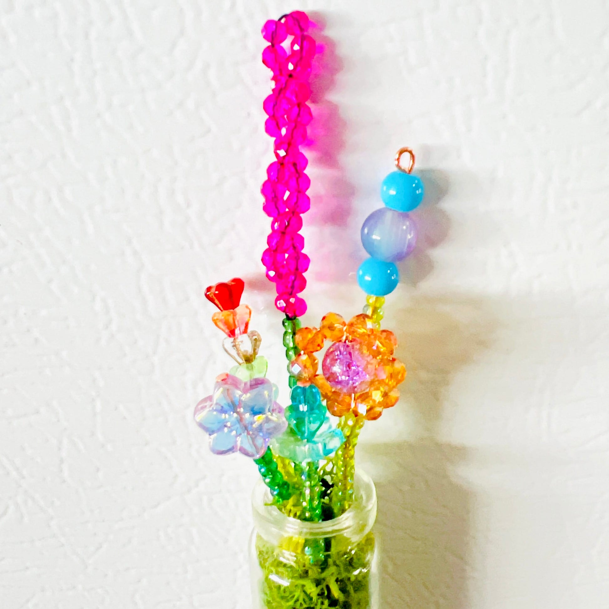 Magnets Rainbow Garden Mini Beaded Flower Bouquet MAGNET | Emaloe's Thingys
