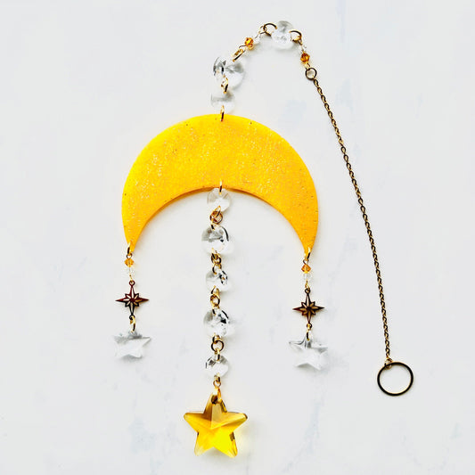Yellow Moon Suncatcher