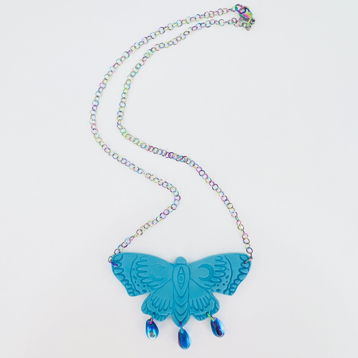 Necklace Beaded Moth Necklace