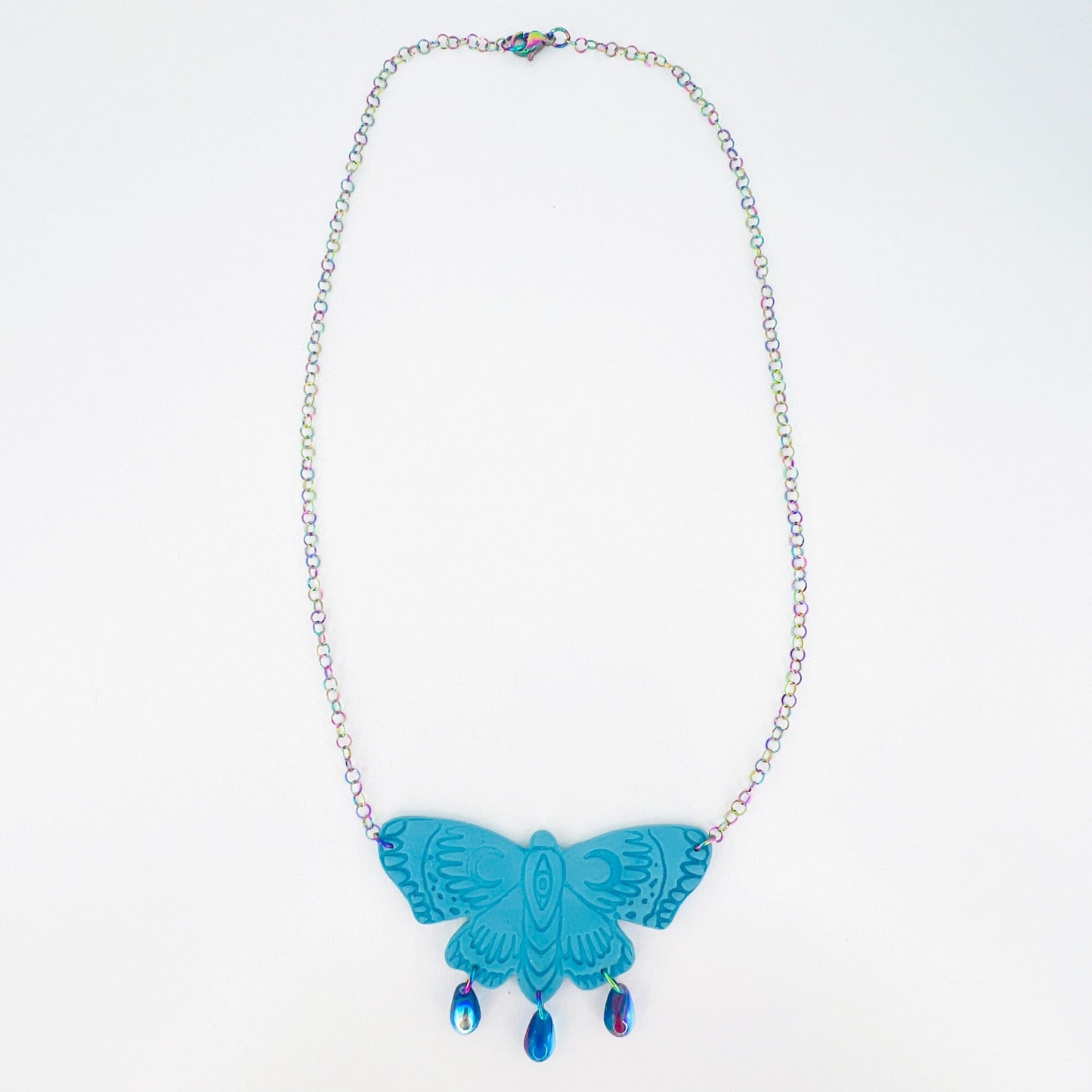 Necklace Beaded Moth Necklace