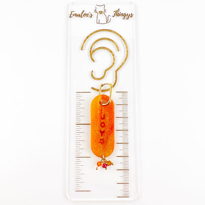 Orange Oval Joy Earrings