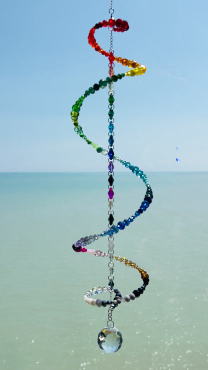 Prismatic Dreams Spiral Suncatcher