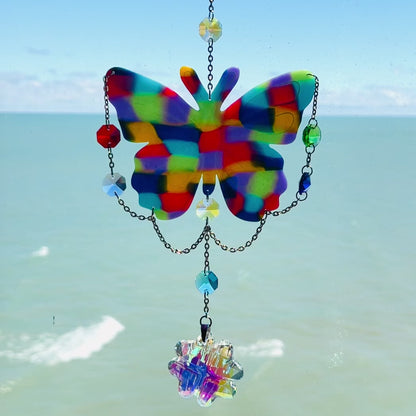 Multicolored Butterfly Suncatcher