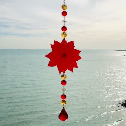 Poinsettia Suncatcher