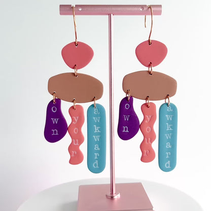 Own Your Awkward Earrings – Emaloe’s Thingys | Clay Dangle Earrings