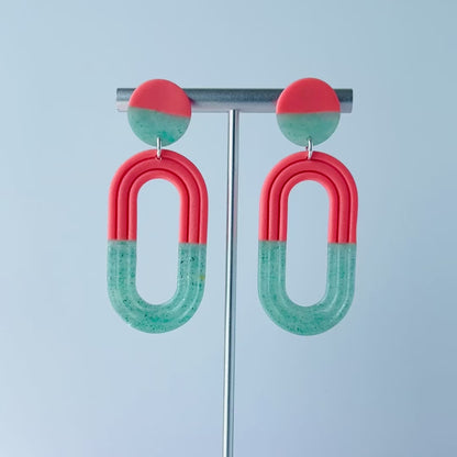 Retro Sherbet Polymer Clay Earrings