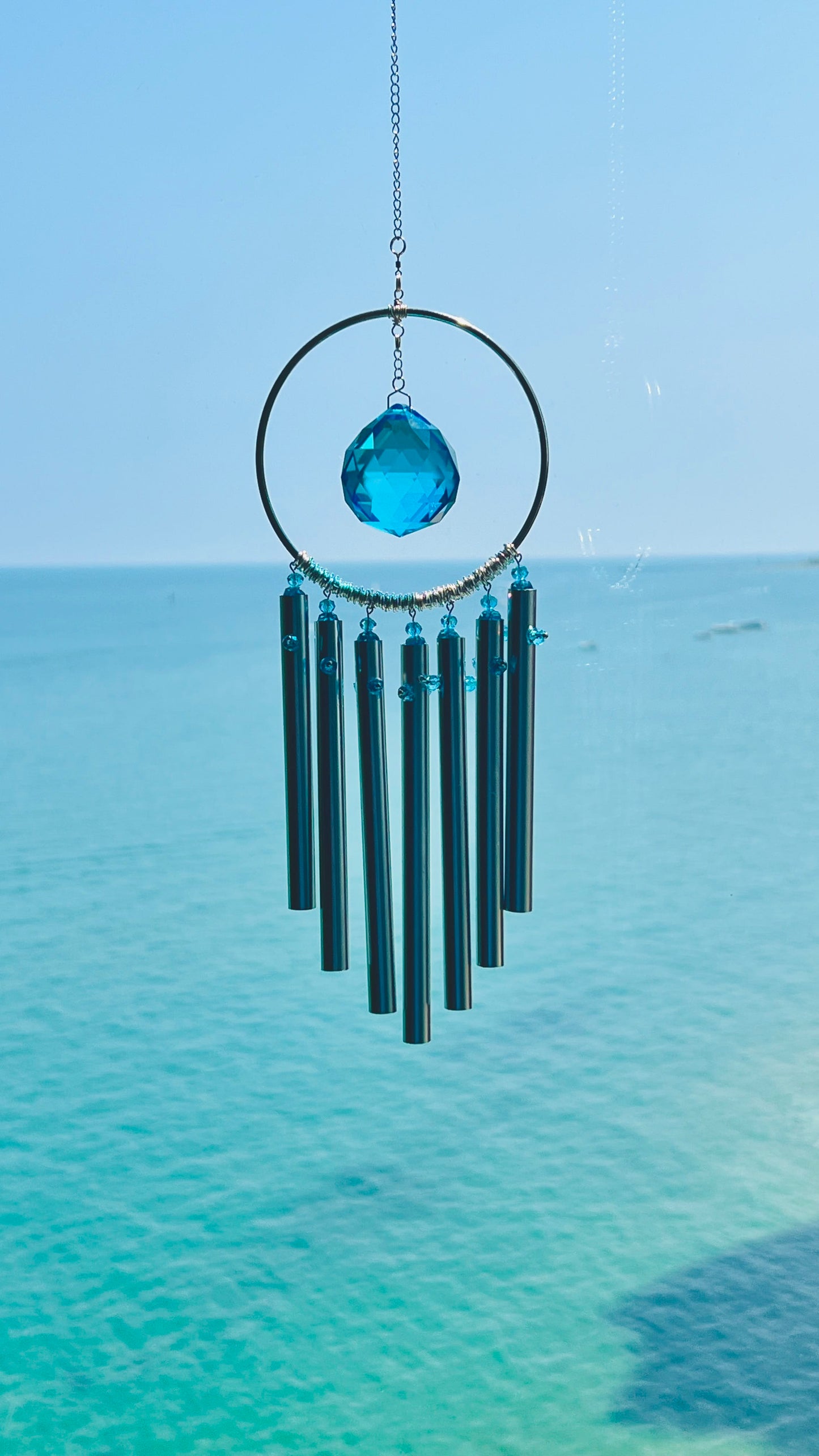 Suncatchers Aqua Dream Prism Chime – Crystal Suncatcher Wind Chime