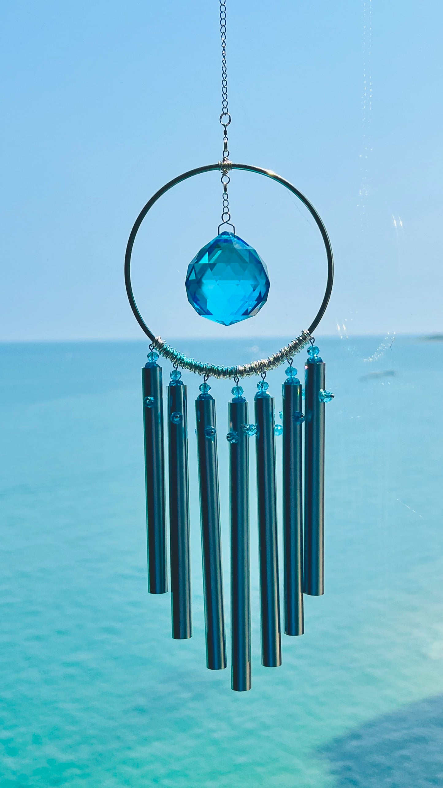 Suncatchers Aqua Dream Prism Chime – Crystal Suncatcher Wind Chime