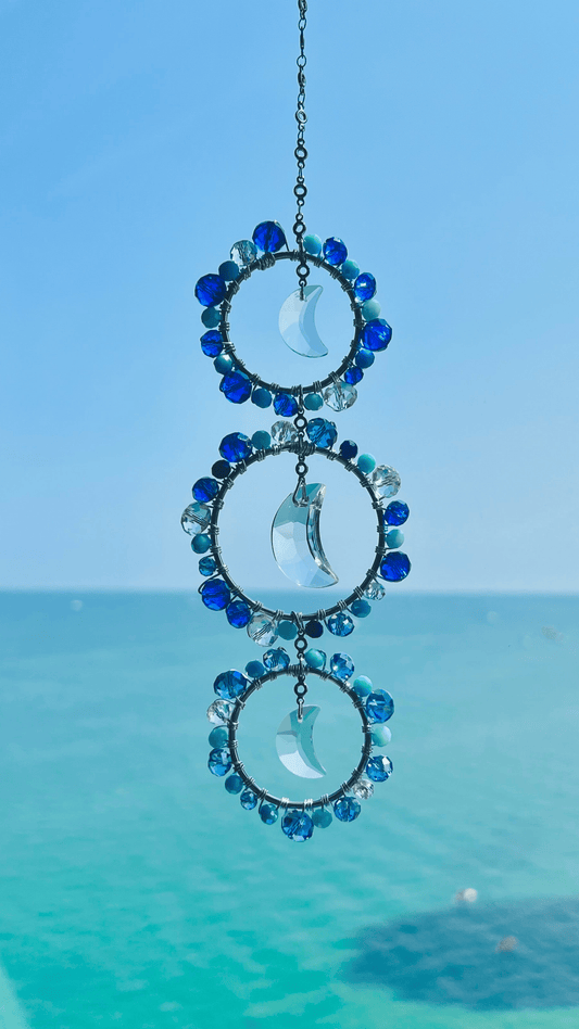 Suncatchers Blue Moon Glass Bead Suncatcher
