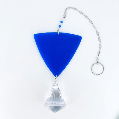 Suncatchers Bright Blue Curved Triangle Suncatcher