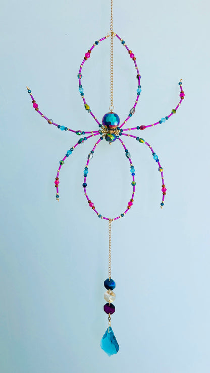 Suncatchers Jewel Weaver Beaded Spider Suncatcher – Glass Crystal Window Hanging