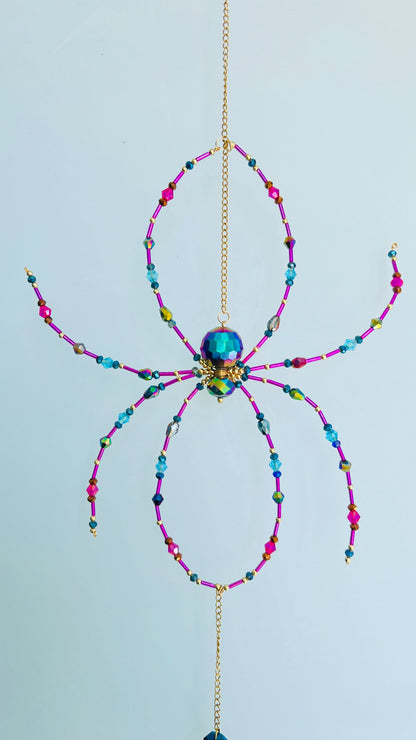 Suncatchers Jewel Weaver Beaded Spider Suncatcher – Glass Crystal Window Hanging
