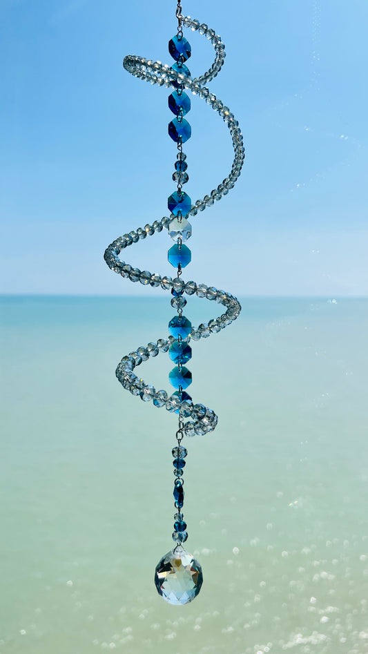 Suncatchers Moonlit Tides Spiral Suncatcher