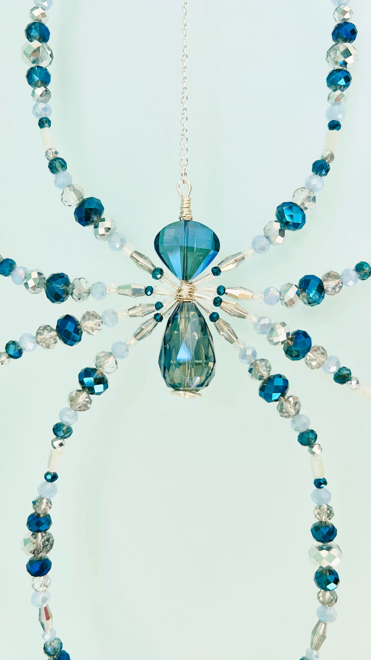 Suncatchers Moonlit Tides Web – Beaded Spider Suncatcher