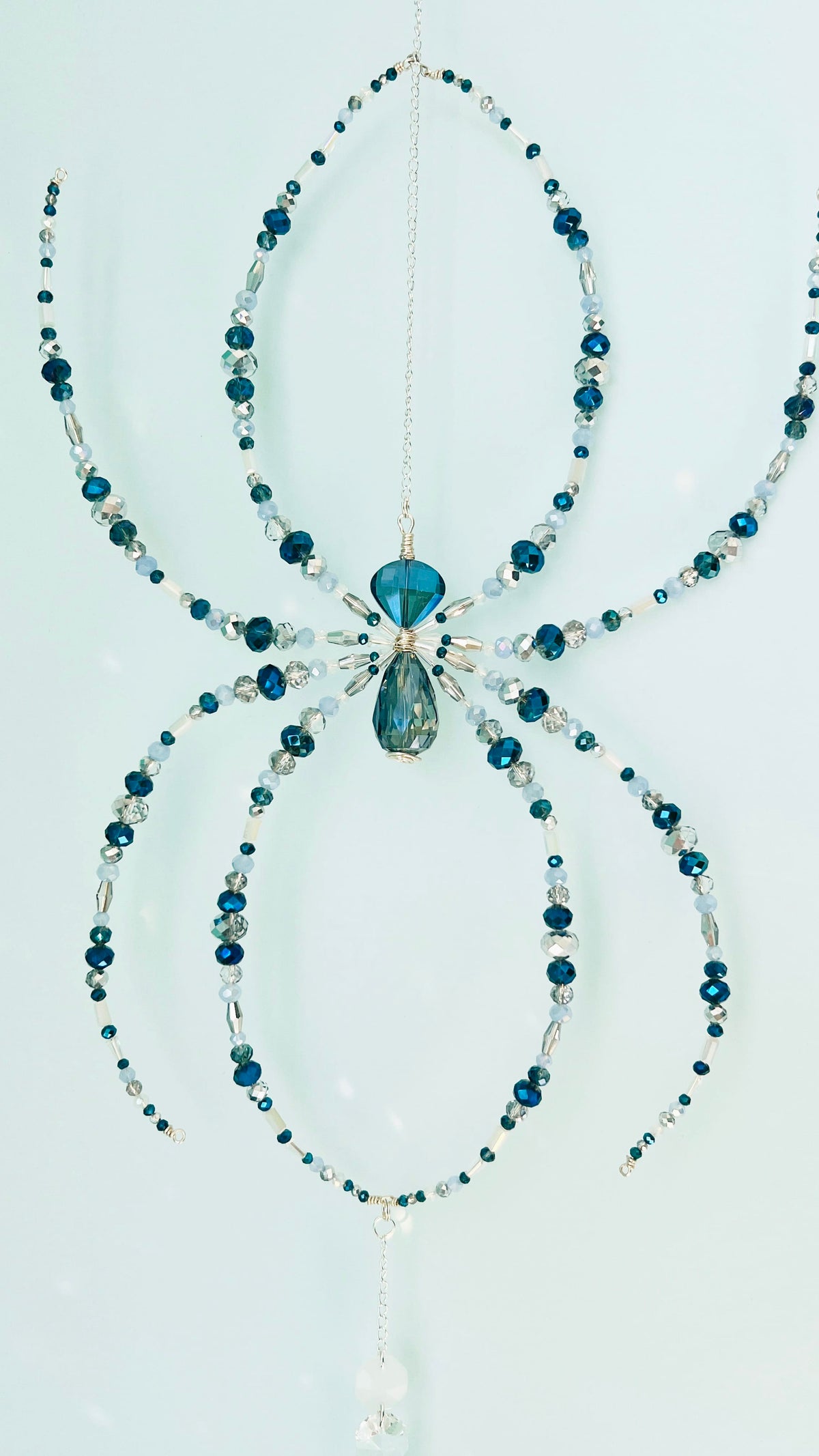 Suncatchers Moonlit Tides Web – Beaded Spider Suncatcher