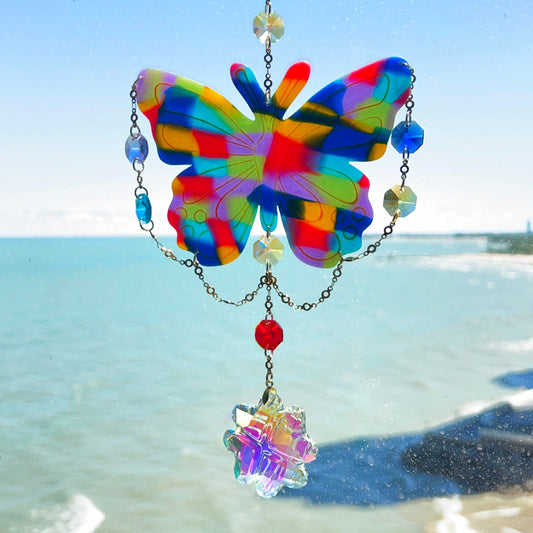 Suncatchers Multicolored Butterfly Suncatcher
