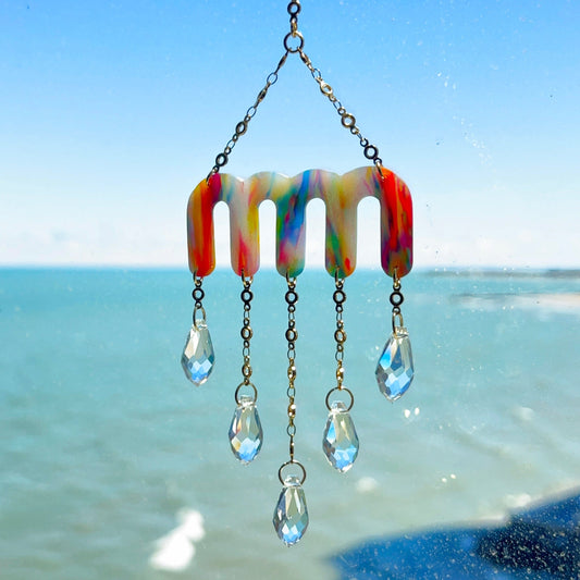 Suncatchers Watercolors / Gold Squiggle MM Suncatcher