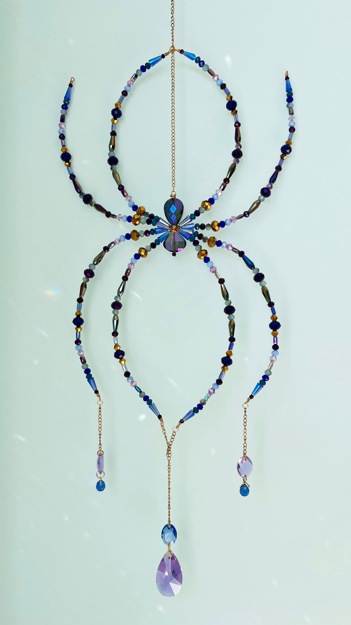 Suncatchers Twilight Web – Beaded Spider Suncatcher