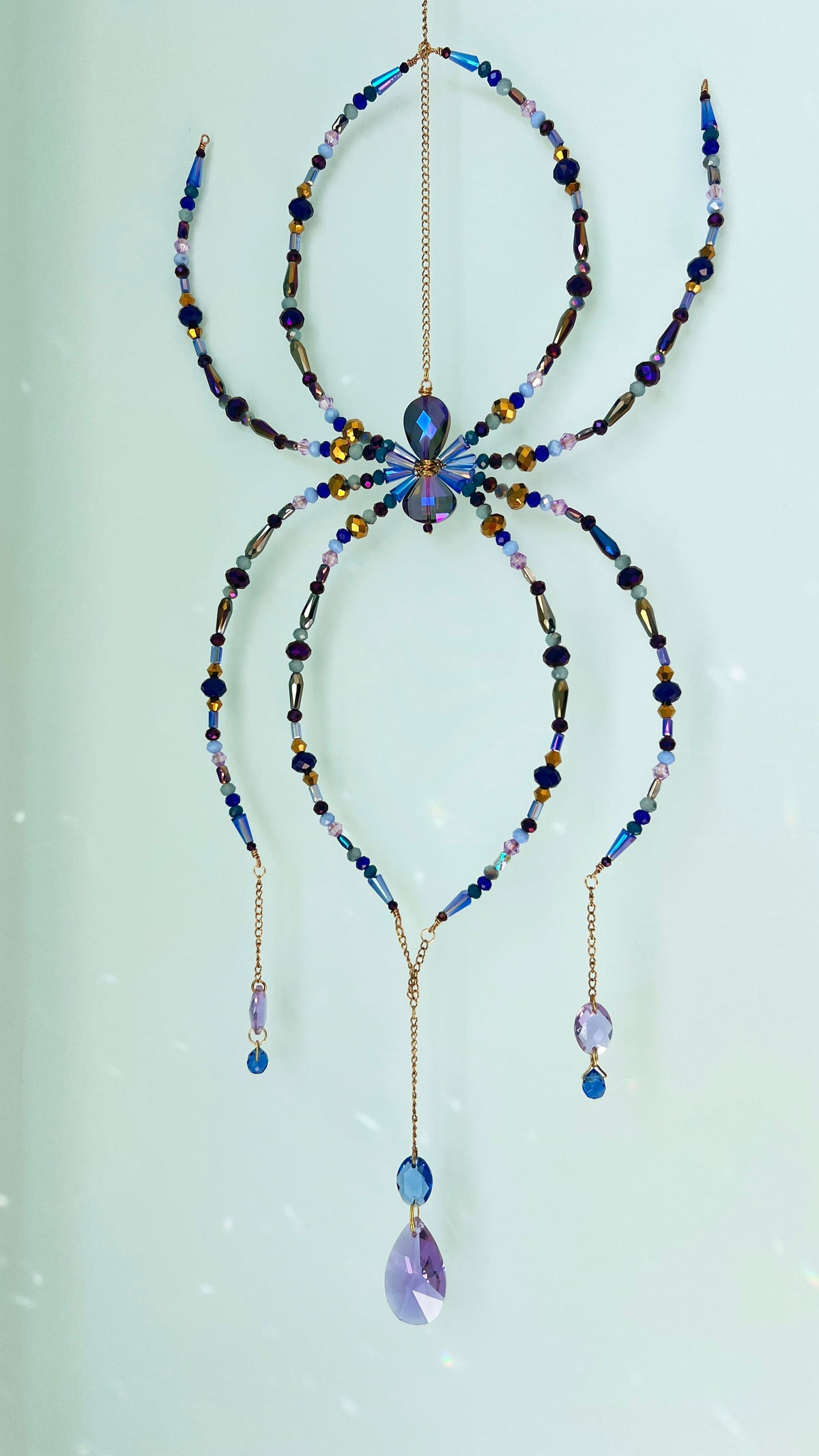 Suncatchers Twilight Web – Beaded Spider Suncatcher