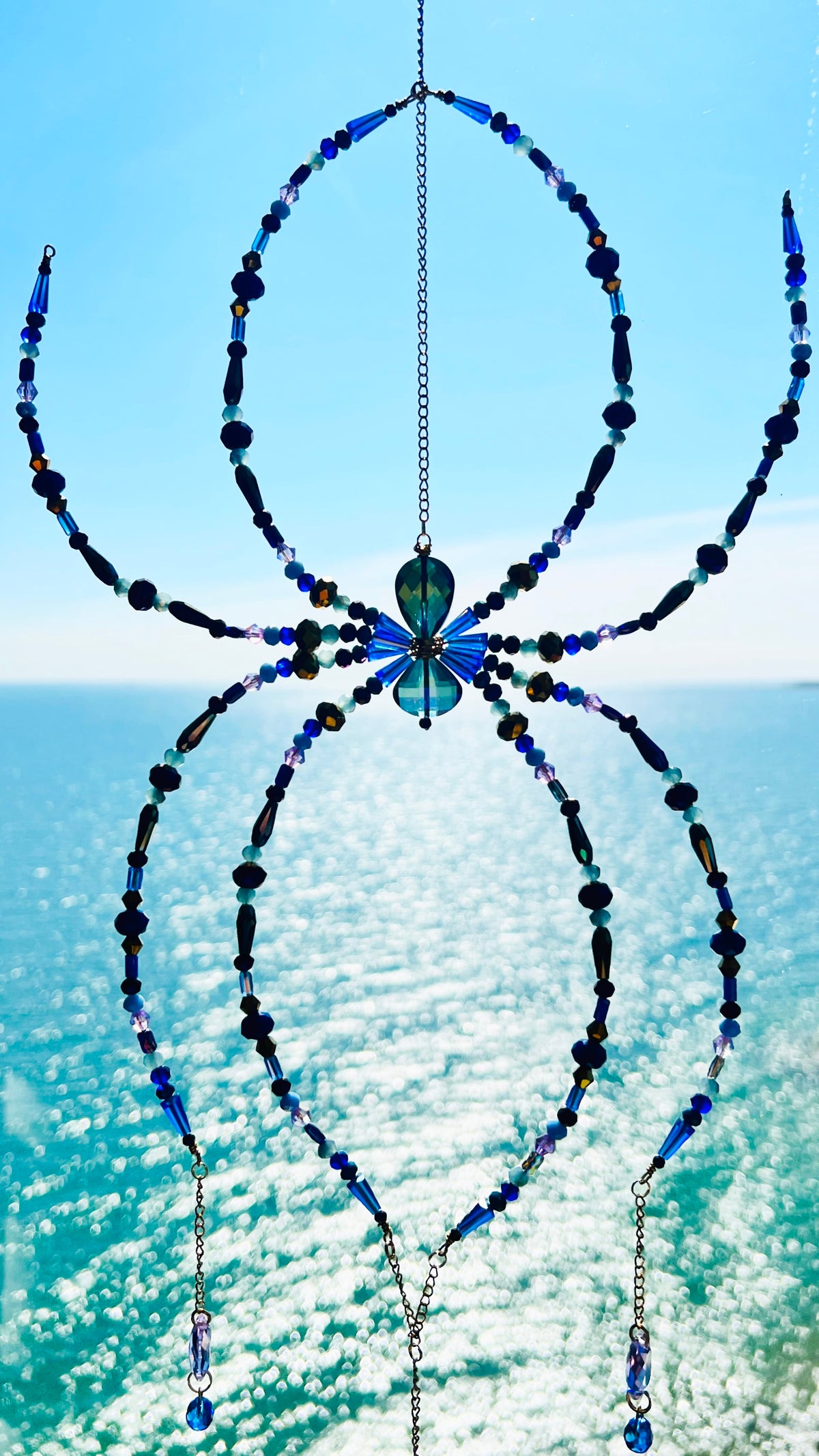 Suncatchers Twilight Web – Beaded Spider Suncatcher