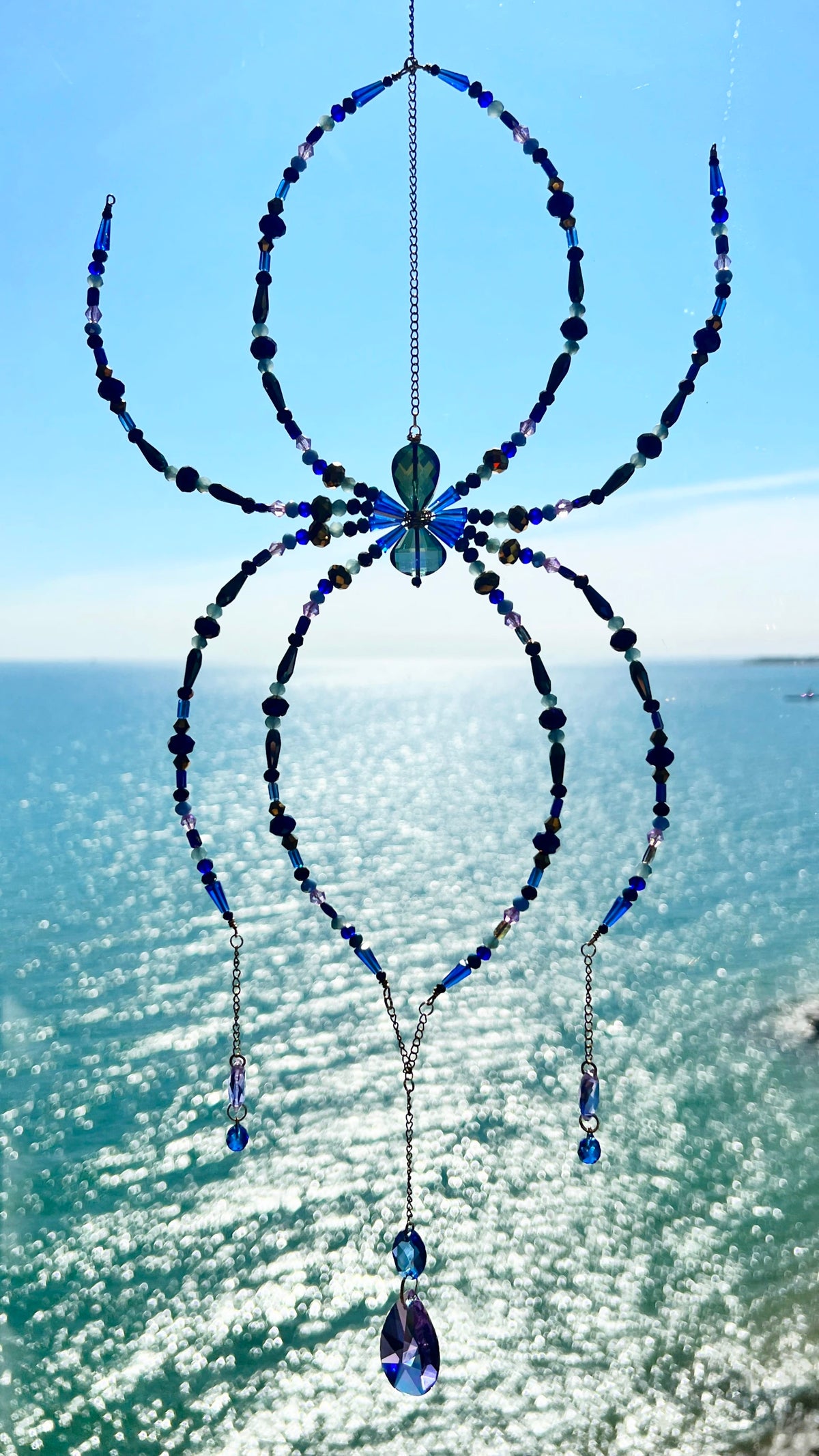 Suncatchers Twilight Web – Beaded Spider Suncatcher