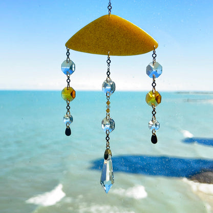 Suncatchers Yellow Wide Triangle Suncatcher