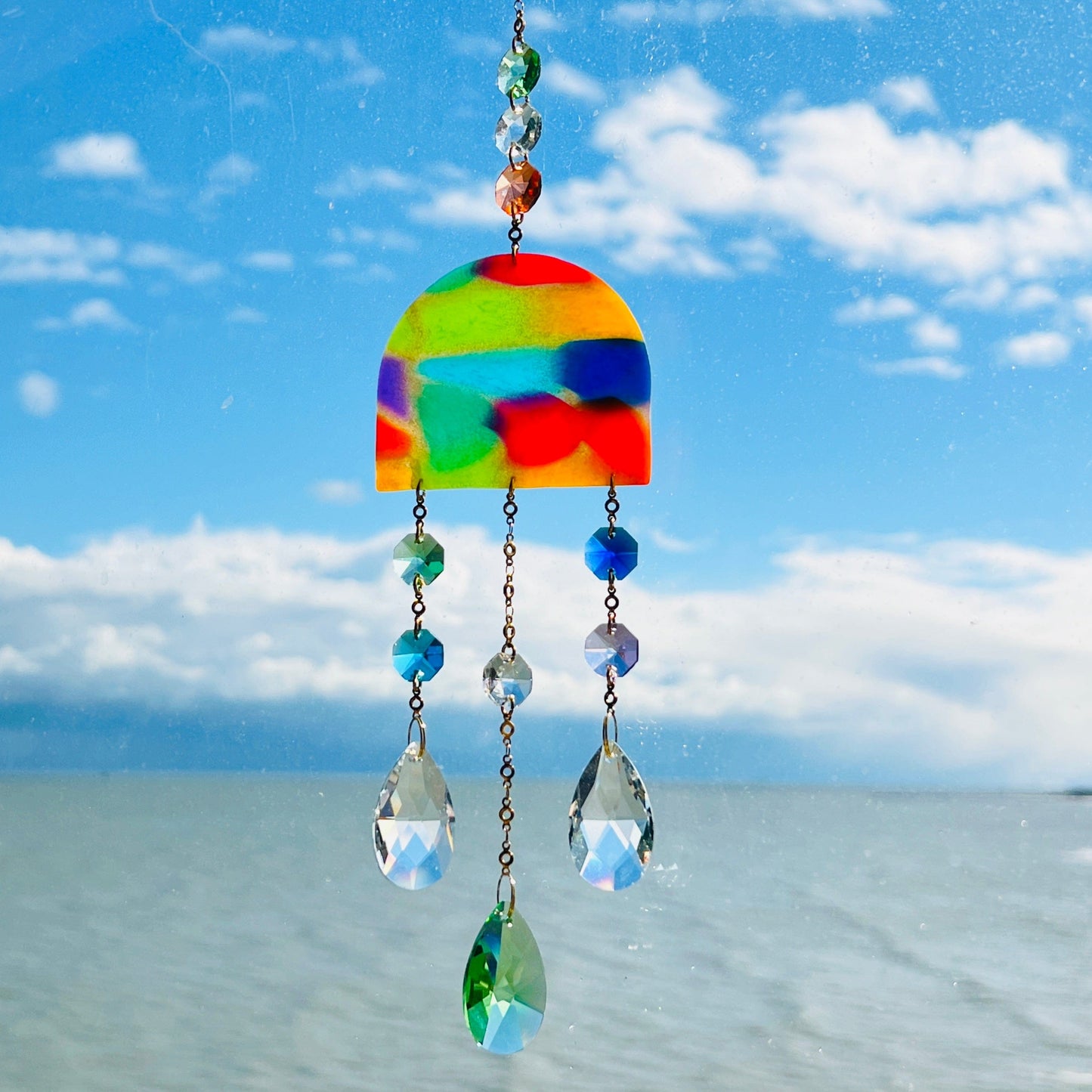 Suncatchers Color Block Window Arch Suncatcher