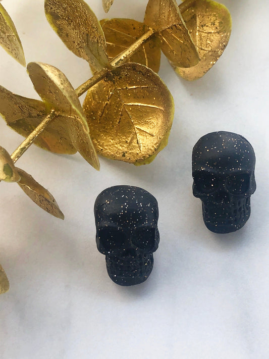 Earrings 1-Pair (Black) Skull Stud Earrings