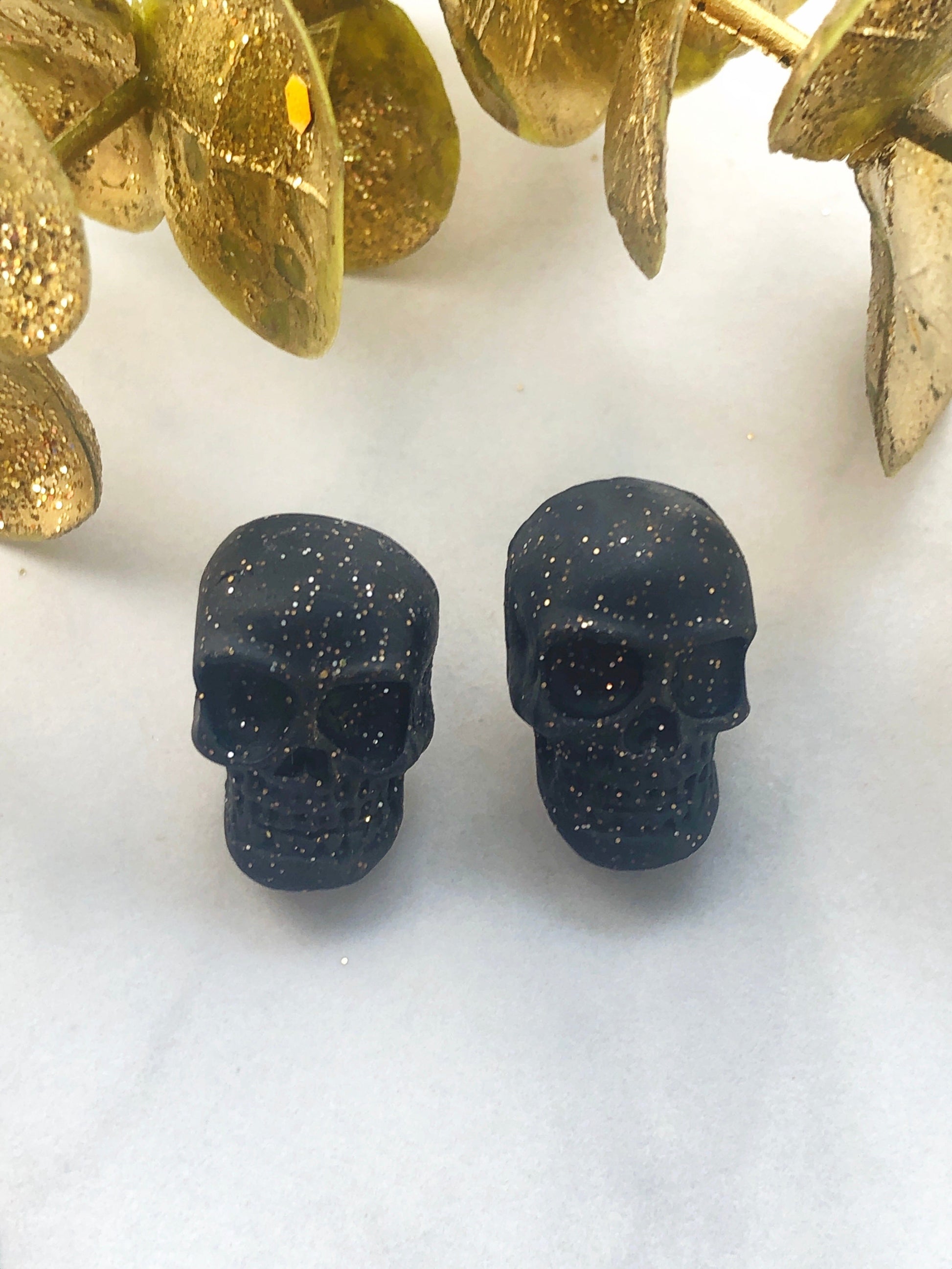 Earring Skull Studs Skull Studs, Polymer Clay Earrings, Skulls, Studs, Halloween