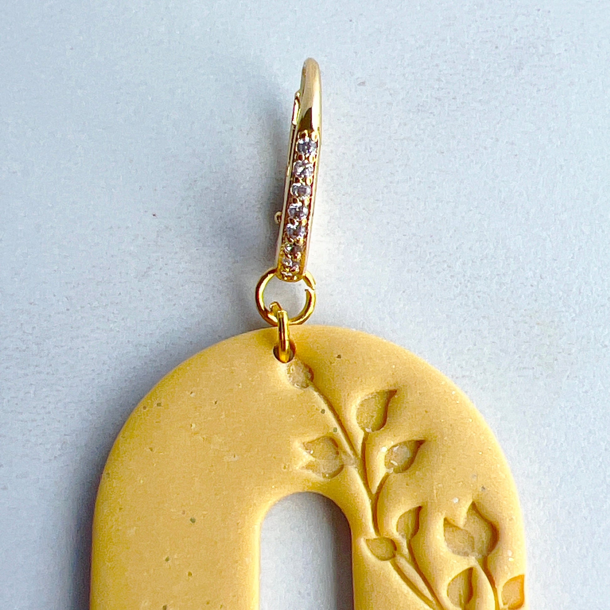 Earrings Silvana - Yellow Climbing Leaf Arch Earrings