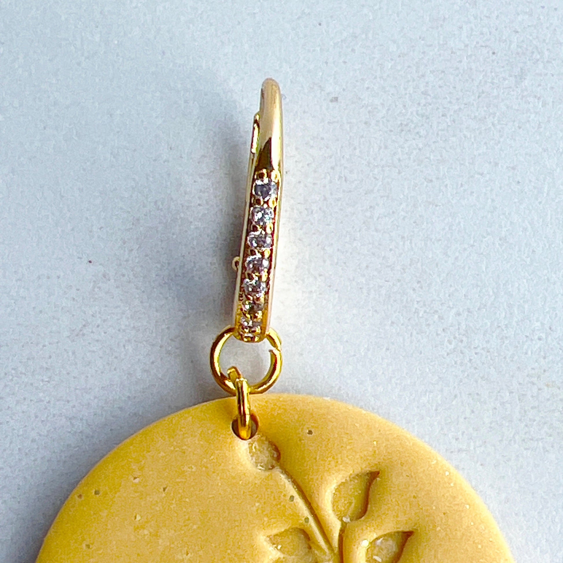 Earrings Silvana - Yellow Climbing Leaf Arch Earrings