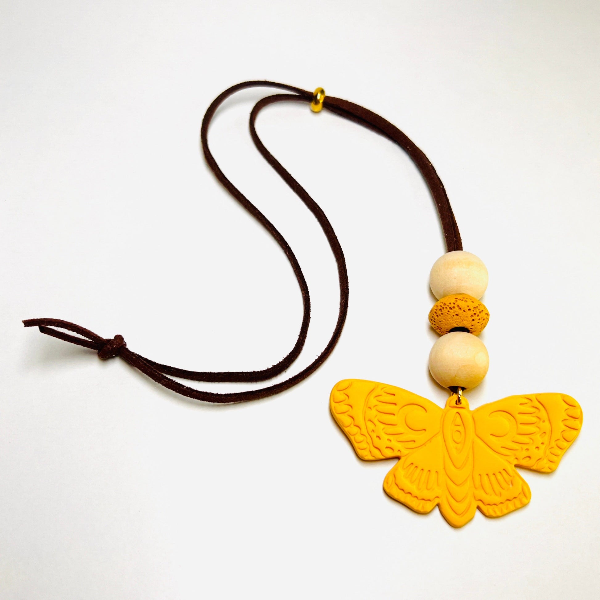 Oil Diffuser Yellow with Brown Cord Butterfly Oil Diffuser
